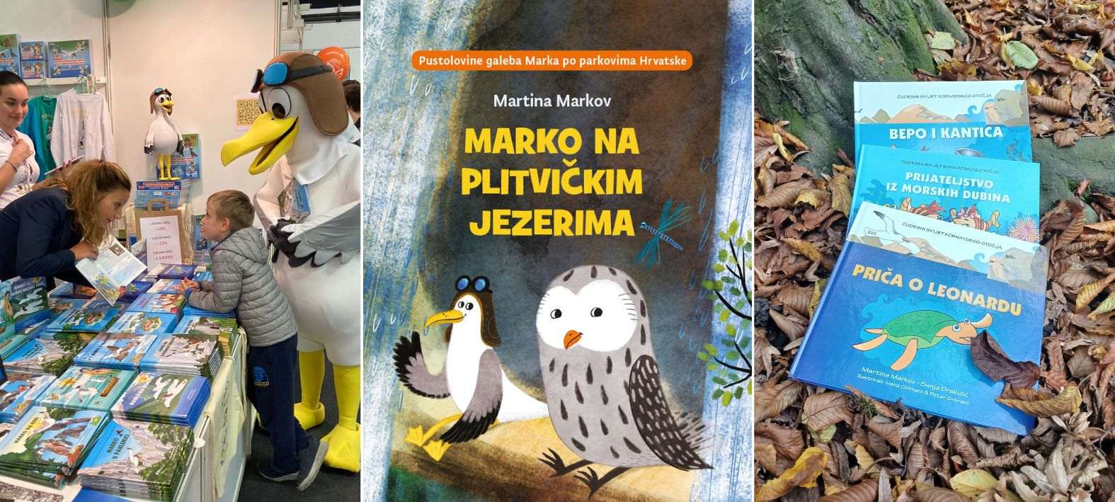 Edukativne slikovnice Pustolovine galeba Marka po parkovima Hrvatske.