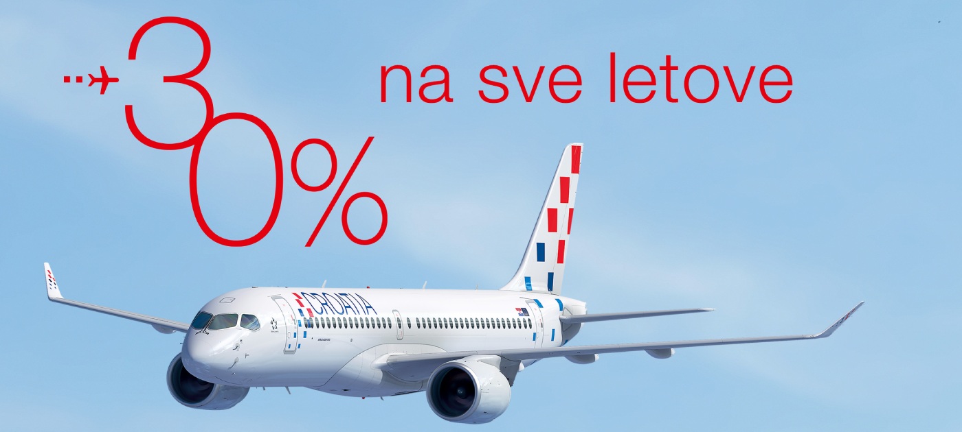 Iskoristite promotivnu akciju na sve aviokarte Croatia Airlinesa!