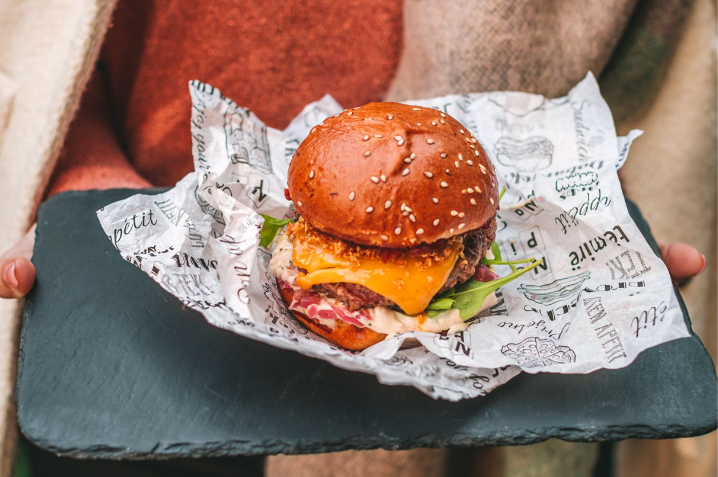 Burger by chef Ana Grgić, Esplanade. 