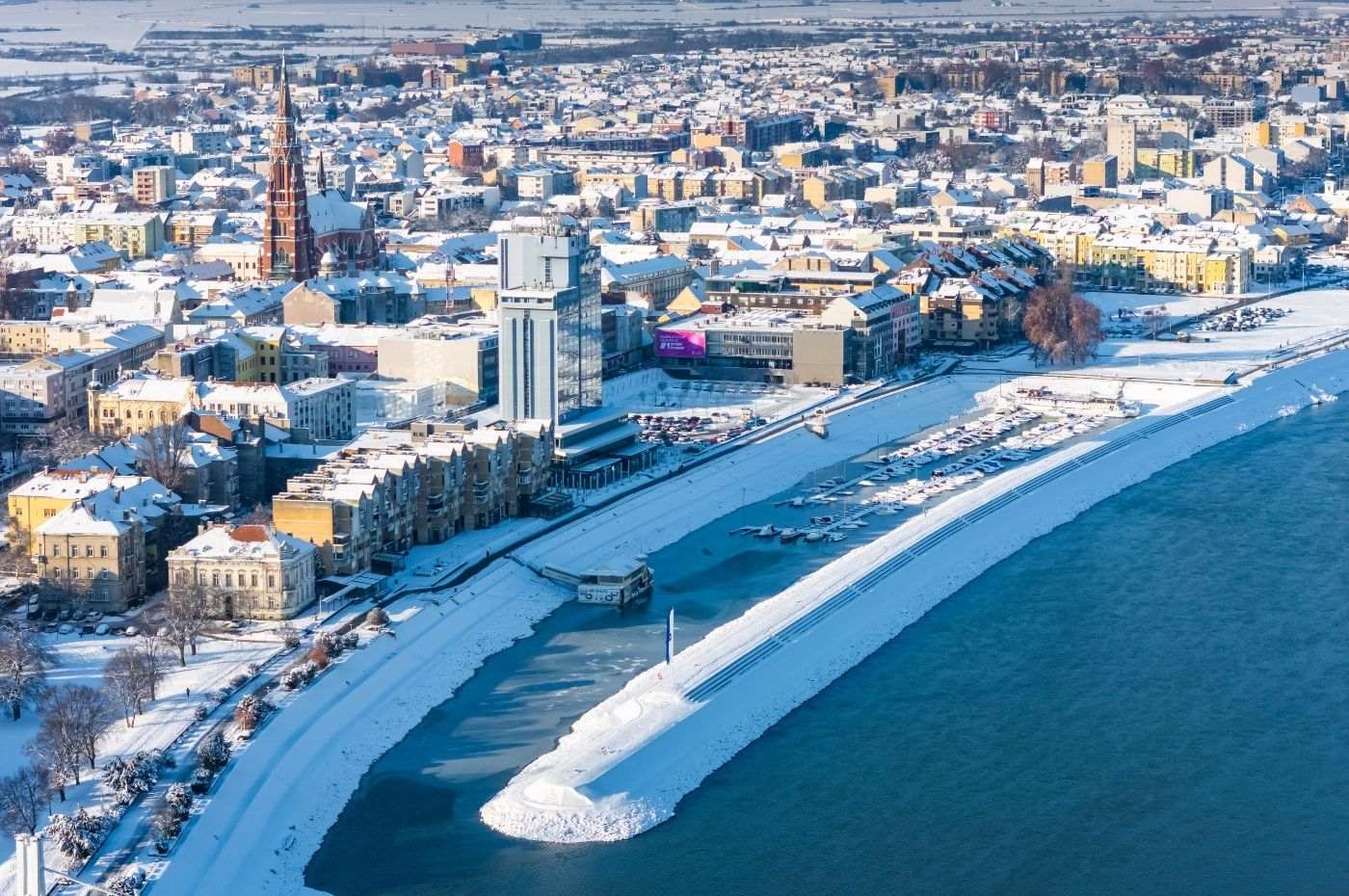 Osijek pod snježnim pokrivačem